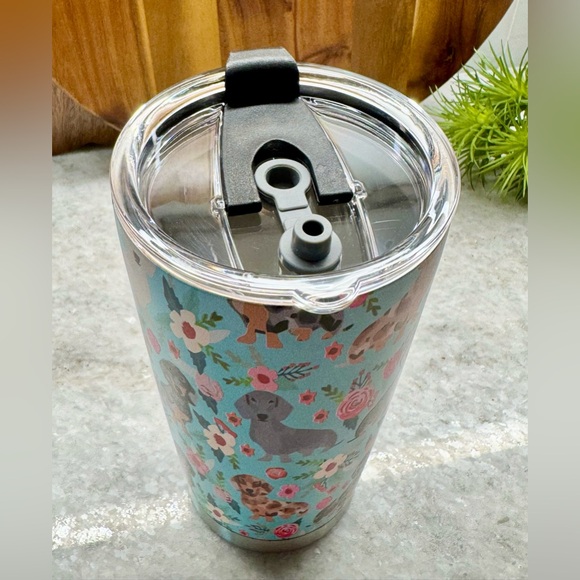 New Dachshund Dogs & Roses Stainless Steel Metal Travel Mug Cup Tumbler 20oz - Picture 7 of 9